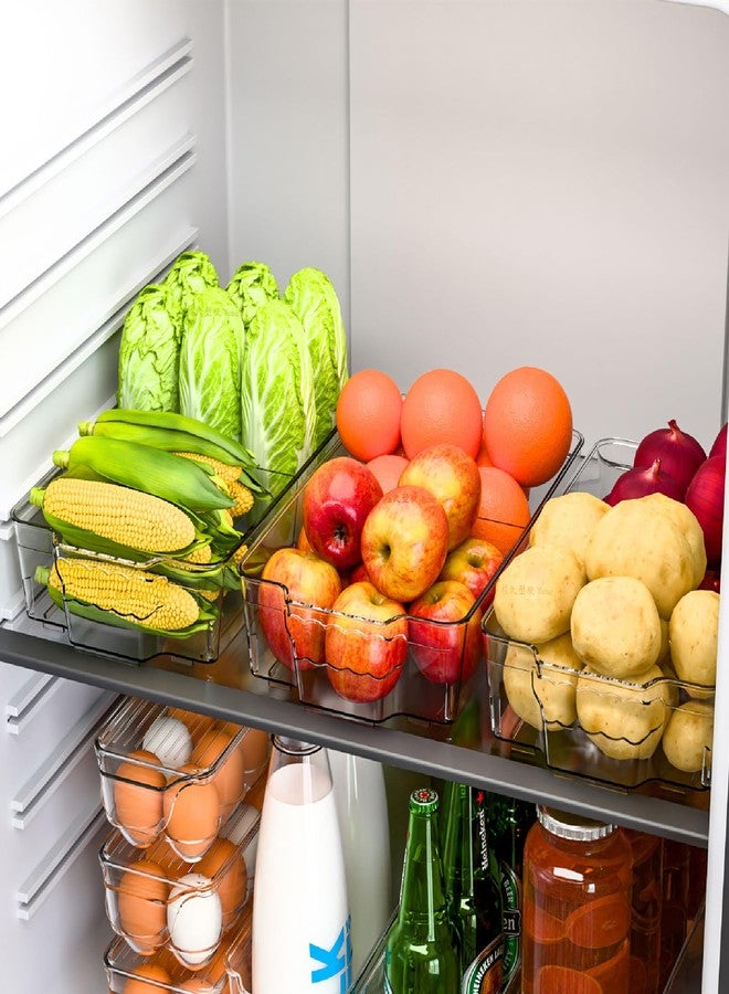 Yieach 6 Pack Pantry Organizers and Storage Bins,Large-Capacity Snack Organizer for Pantry Shelf,Bpa Free Refrigerator Organizers and Clear Fridge Organization and Food Storage Containers for Kitchen - Image 5