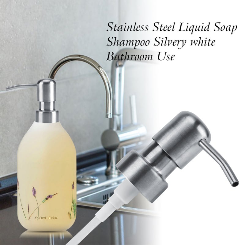 Stainless Steel Pump: 304 Stainless Steel, Durable Non-Toxic, Electroplating Wire Drawing Nozzle - Modern Sleek Design, Easy Install Liquid Soap Dispenser for Kitchen Bathroom - Image 2