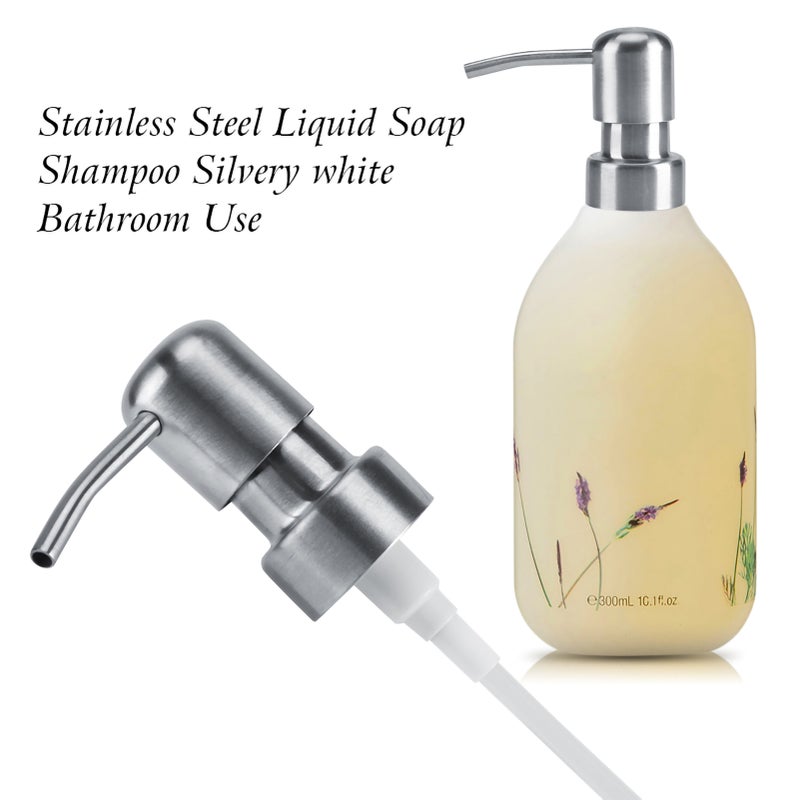 Stainless Steel Pump: 304 Stainless Steel, Durable Non-Toxic, Electroplating Wire Drawing Nozzle - Modern Sleek Design, Easy Install Liquid Soap Dispenser for Kitchen Bathroom - Image 1