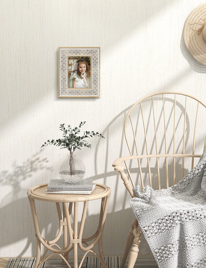 Sonefreiy إطار صور سونيفري 5x7 إطار صور بوهيمي ديكور مغربي متآكل 5 x 7 نمط إطار للمنضدة والجدار هدية للنساء والأمهات والجدات والعائلة والأصدقاء - Image 4