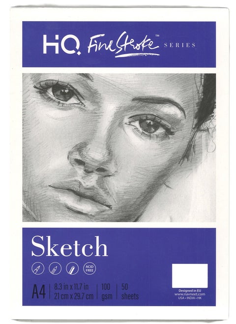 A4 Size Sketch Pad 50 Sheets 100gsm Thickness
