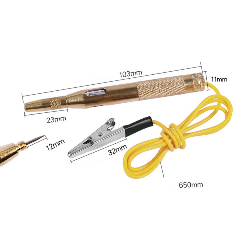 Vehicle Maintenance Copper Test Pen Circuit Detection Pen 6Volt/12Volt/24Volt Car Light Tester Circuit Detector Light Test Pen - Image 3