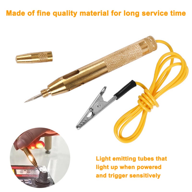 Vehicle Maintenance Copper Test Pen Circuit Detection Pen 6Volt/12Volt/24Volt Car Light Tester Circuit Detector Light Test Pen - Image 2