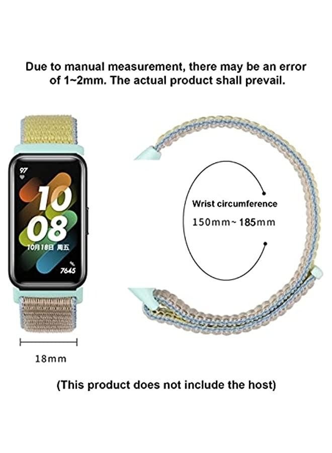 Band For Huawei Band 7 Nylon Loop Buckle Watch Band Milk White - Image 2