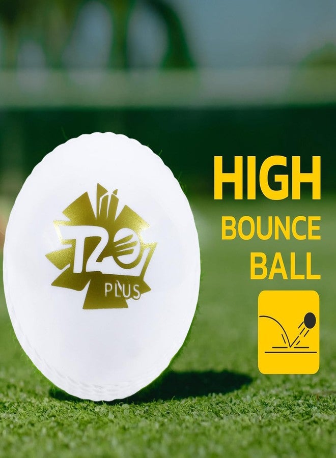 RASCO T20 Plus High Bounce Cricket Ball, White, Rubber - Image 4