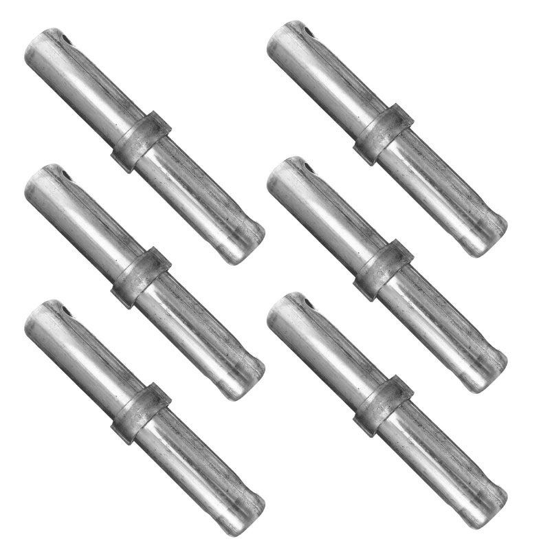 6 Pcs Heavy Duty Scaffold Pole Coupler Pins 36mm Diameter Galvanized Steel Locking Rods - Image 2
