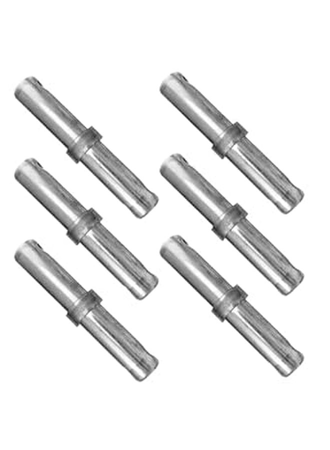 6 Pcs Heavy Duty Scaffold Pole Coupler Pins 36mm Diameter Galvanized Steel Locking Rods - Image 1
