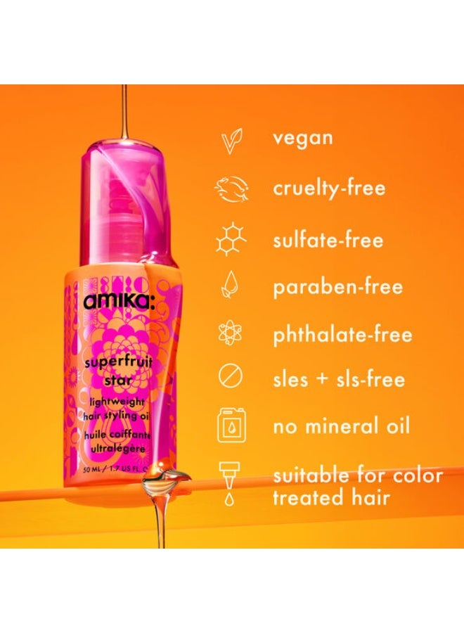 Amika Superfruit Star Lightweight Styling Oilg 50ml - Image 3