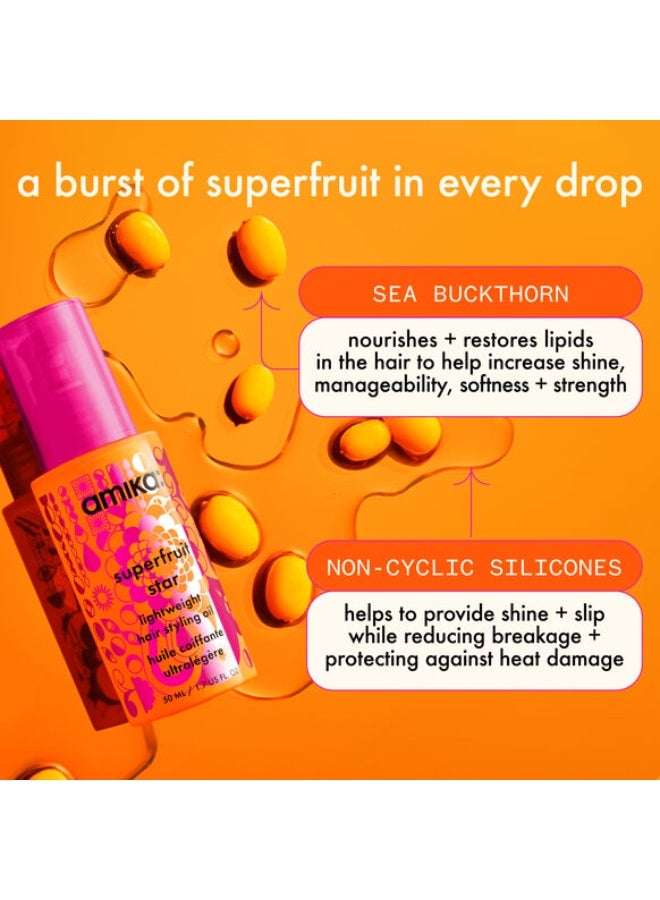 Amika Superfruit Star Lightweight Styling Oilg 50ml - Image 2