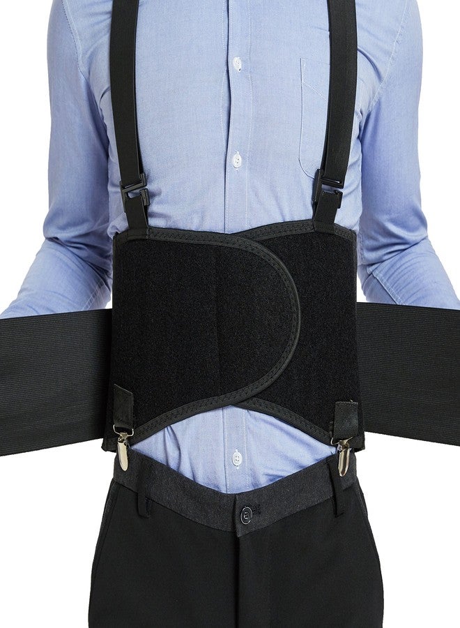 NeoTech Care Back Brace for Work with Removable Pants Clips & Detachable Suspenders - Back Support Belt - Adjustable, Light, Breathable - Posture (Black, Size M) - Image 5