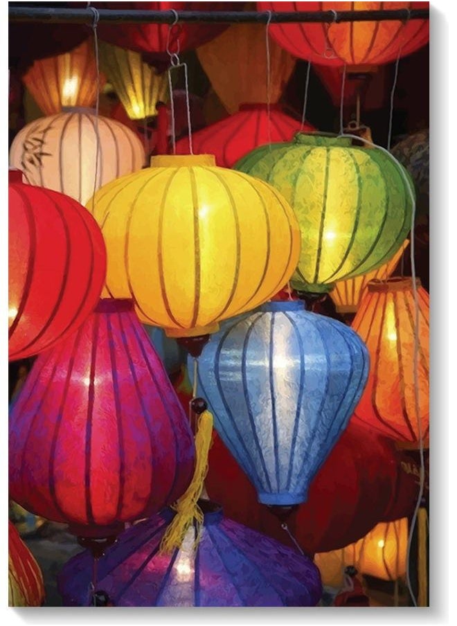 RYN Decorative Wall Art Painting Multicolour 40 x 60cm  - Image 1