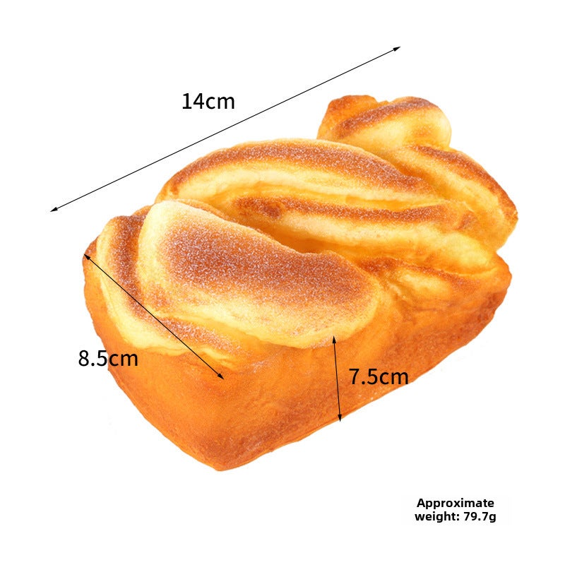 Realistic Caterpillar Bread Cake Model Square bread 