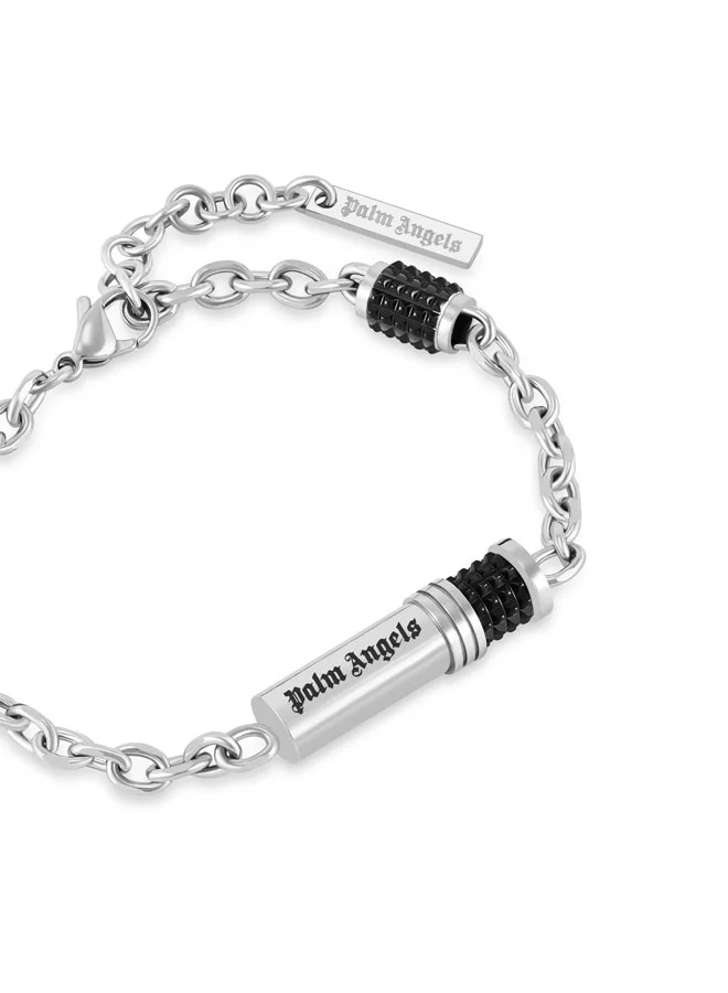 Palm Angels Silver/Black Rico Stainless Steel Chain Bracelet for Men for Men | Best Price UAE