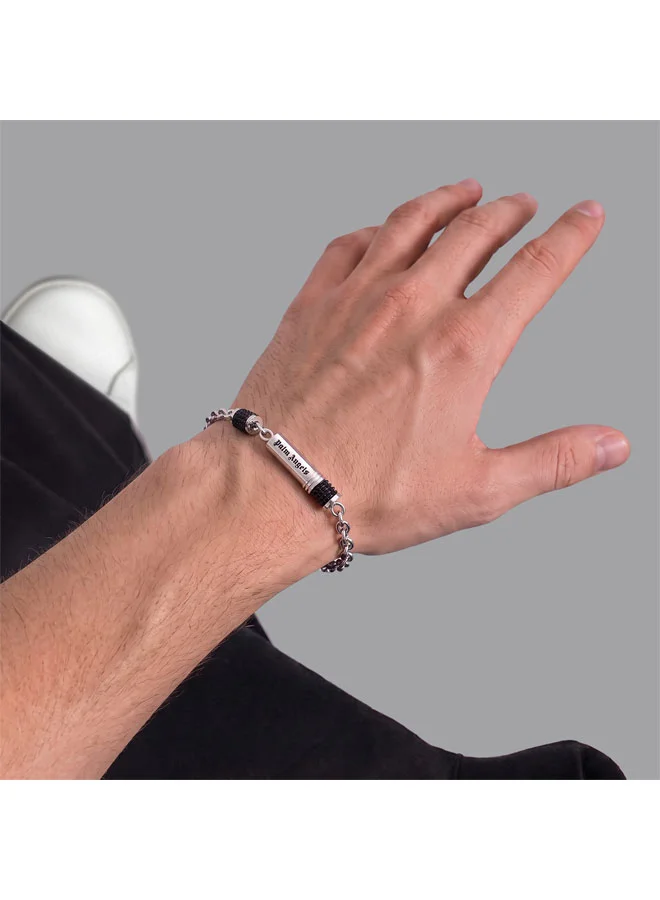 Palm Angels Silver/Black Rico Stainless Steel Chain Bracelet for Men for Men | Best Price UAE