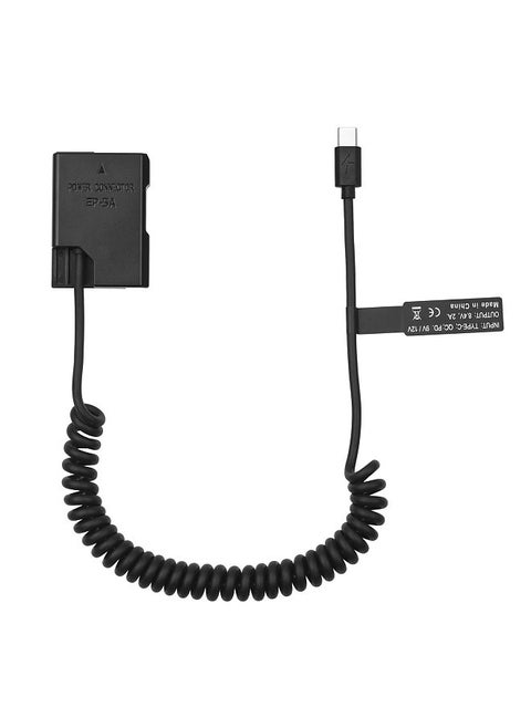 EN-EL14 Dummy Battery USB-C Coupler Adapter Dummy Battery Coupler with USB Type-C Spring Power Cable Replacement for Nikon D3100 D3200 D3300 D3400 D3500 D5100 D5200 D5300 D5500 DF P7100 P7700 P7800