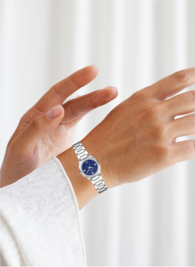 MARTINI Elegant Martini Women's Watch Stylish Navy Blue Dial Stainless Steel Band Water Resistant Perfect for Casual and Formal Wear - Image 2