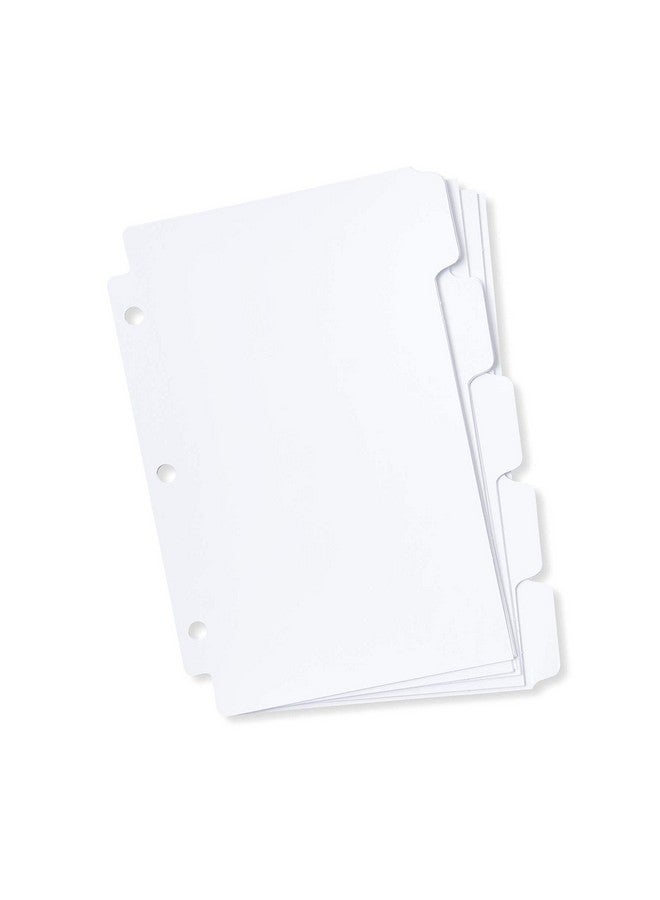 Blue Summit Supplies 5 Tab Mini Tab Dividers White 5 Mini Binder Dividers With 3 Hole Punch For Notebooks And 3 Ring Binders 5.5 X 8.5 Inches Heavy Duty Paper Set Of 6 30 Dividers - Image 3