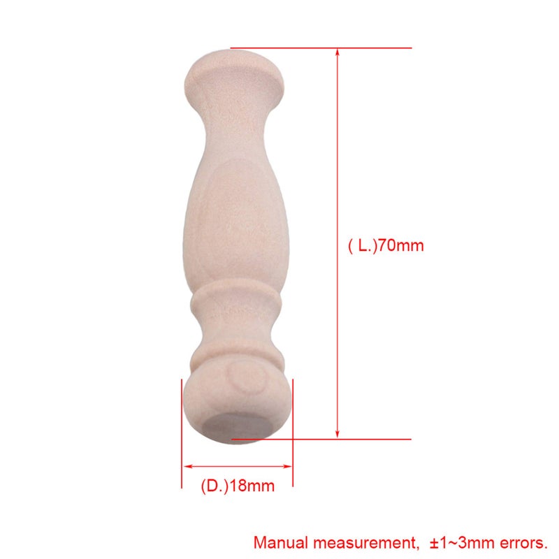 Mxfans Unpainted Solid Beech Wood Corridor Bridge Models, 20PCS H-84 Style (2.83" Long), Miniature Relief Carving Balusters for DIY Craft, Railings, Dollhouse, Model Scenery Building - Image 4