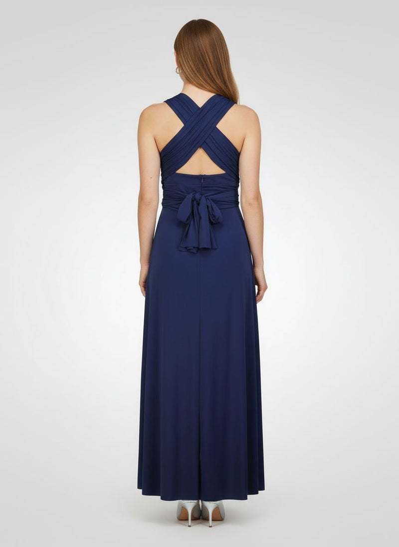 TFNC Women Plain Maxi Dress, Dark Purple - Image 4