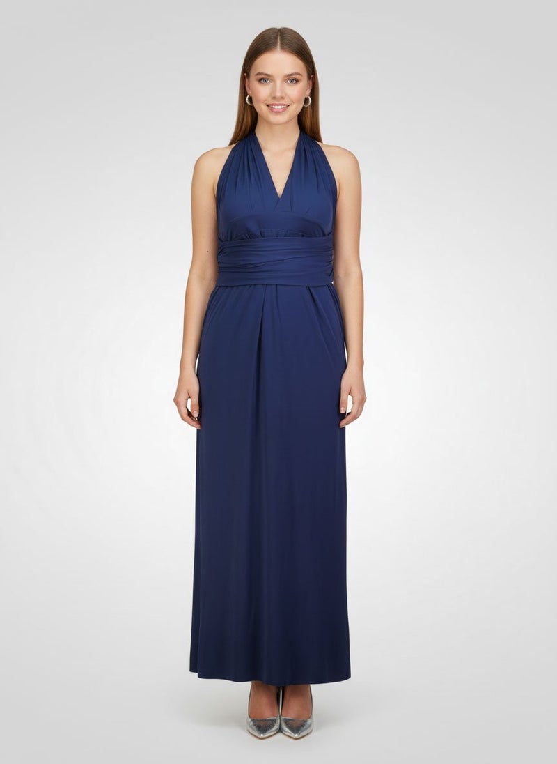TFNC Women Plain Maxi Dress, Dark Purple - Image 1