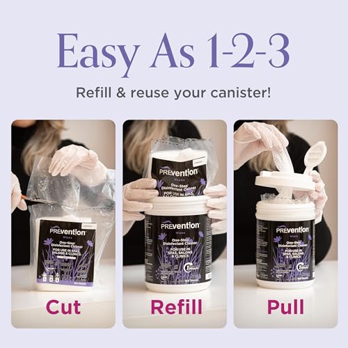 Prevention All Purpose Disinfectant Wipes – Canister of Cleaning Wipes for Salons, Spas, Wellness Centers and Yoga Studios – Hospital Grade Surface Sanitizing – 160 Count - Image 2
