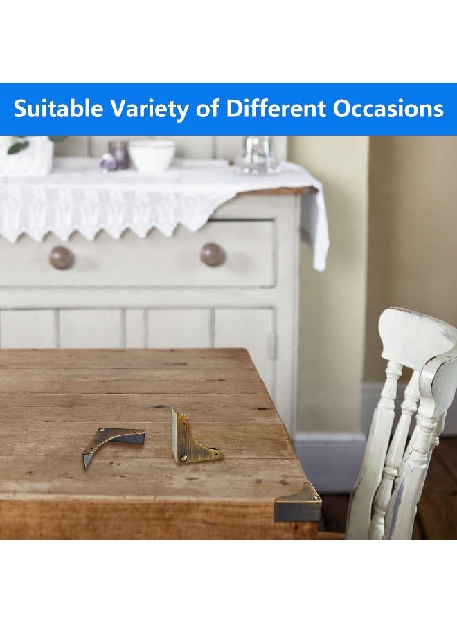 Rddconkit 4PCS Metal Corner Protector, Box Corners Decorative Furniture Corner Protectors,for Cabinet Furniture Table Jewelry Box Case (Bronze) - Image 5