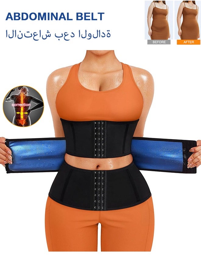 Polish'D - Adjustable Waist Trainer, Training Girl Women Sweat Waist Trimmer Trainer, Sauna Corset Workout Belt Belly Band Stomach, Wraps Body Shaper Sports Girdle - Image 1