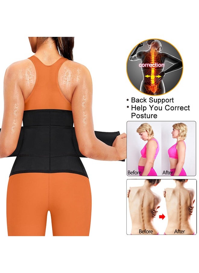 Polish'D - Adjustable Waist Trainer, Training Girl Women Sweat Waist Trimmer Trainer, Sauna Corset Workout Belt Belly Band Stomach, Wraps Body Shaper Sports Girdle - Image 1