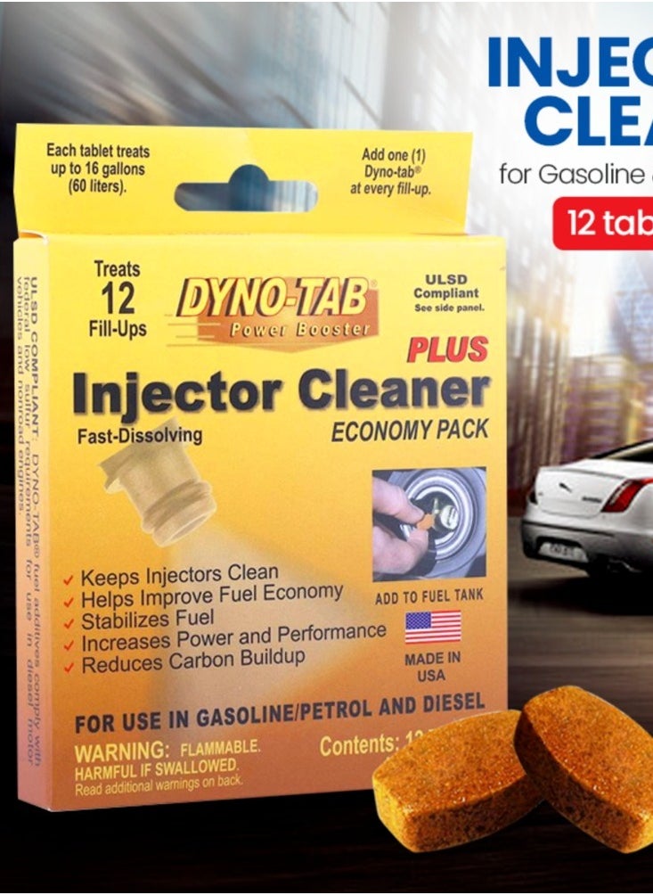 Dyno-Tab DYNO TAB Injector Cleaner 45447 – Improve Fuel Economy | Boost Power & Performance | Reduce Carbon Build-up & Emissions | Water Remover – 12 Tablets (1 Tablet Treats 60 Liters)  - Image 2