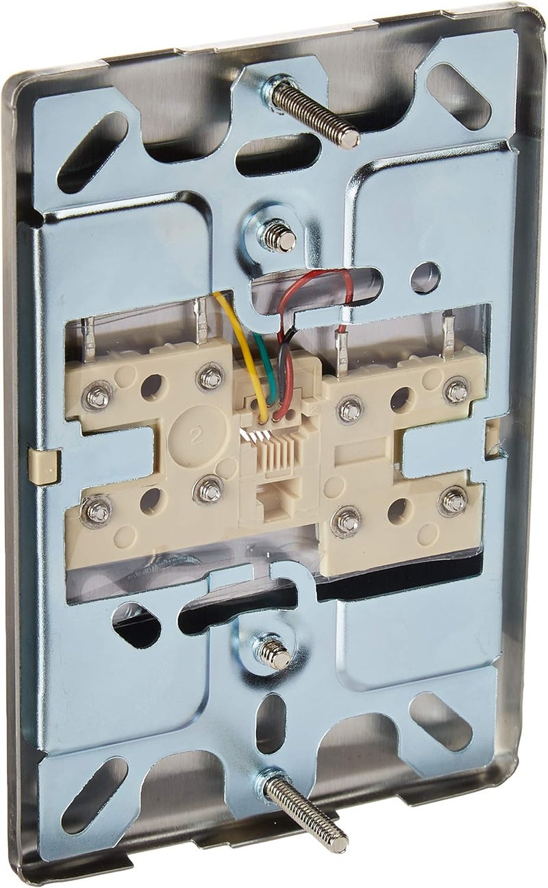 Leviton C0256-SS 6P4C Telephone Wall Plate with Stainless Steel Finish - Image 3