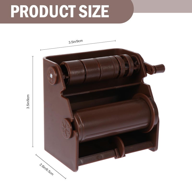 Brown Plastic Washi Tape Dispenser Cutter Set With Cutting Board For Home Office Crafting - Image 3