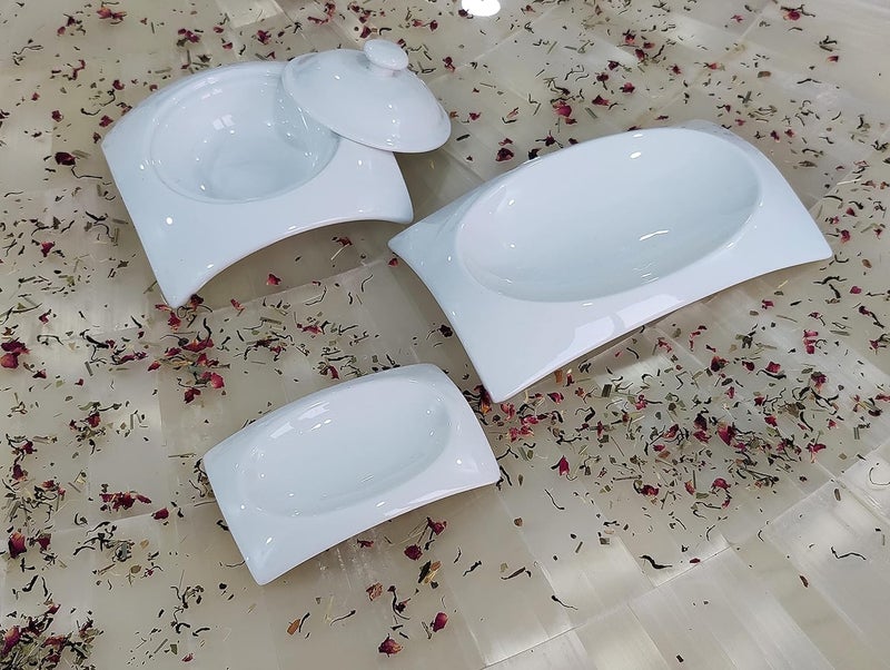 OMG Trends OMG Trends Lotus Serving Set of 32 Bowl Platters and 1 Bowl with Lid  - Image 3