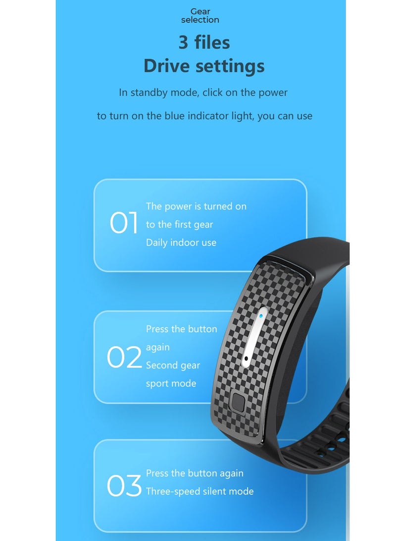 Generic Electronic Bionic Wave Charging Summer Anti-mosquito Pest Control Wristband For Children Ultrasound Mosquito Repellent Bracelet (Blue)  - Image 4