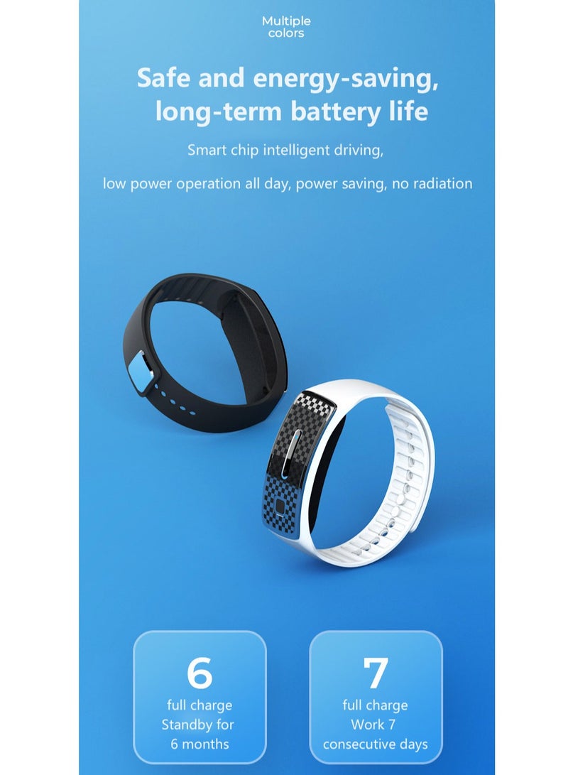 Generic Electronic Bionic Wave Charging Summer Anti-mosquito Pest Control Wristband For Children Ultrasound Mosquito Repellent Bracelet (Blue)  - Image 5