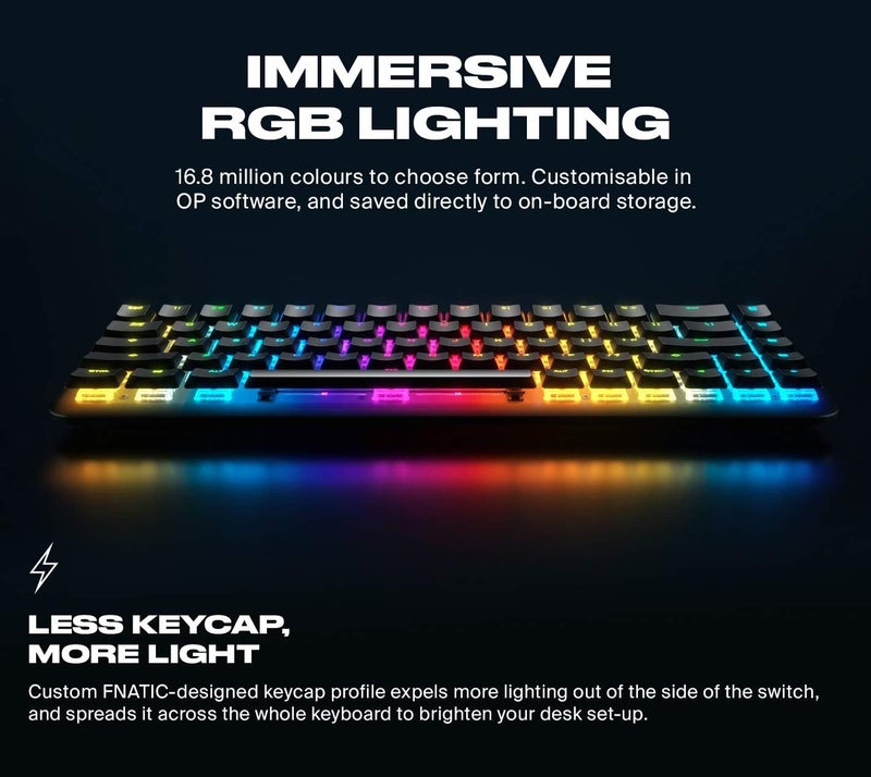Fnatic STREAK65 - Compact RGB 60 Gaming Mechanical Keyboard • Speed Switches • 65% Layout (60 65 Percent) • Low Profile • Esports Keyboard (US Layout, QWERTY) - Image 5