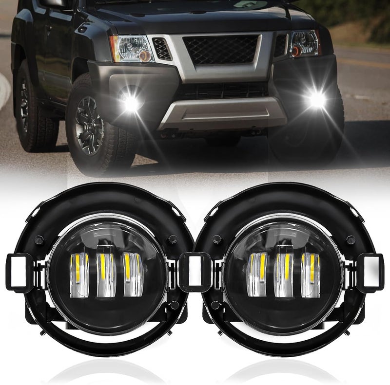 OKSIWA LED Fog Lights for Nissan Frontier 2010-2017 & Xterra 2005-2015 - Front Bumper Fog Lamp Assembly Kit - Image 1