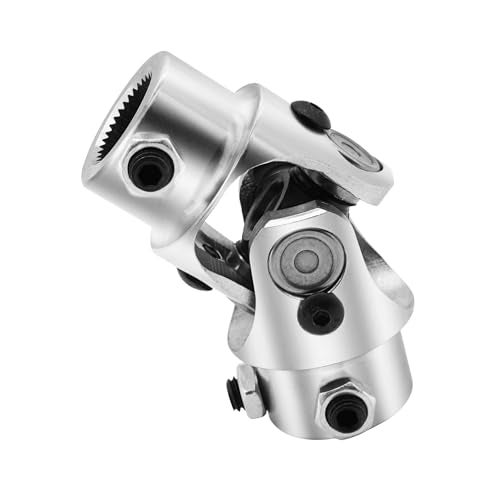 RABROPAR 13/16" 36 Spline X 3/4" DD Single Steering Shaft Universal U Joint Coupling Chrome 3-1/4" Overall Length - Image 4