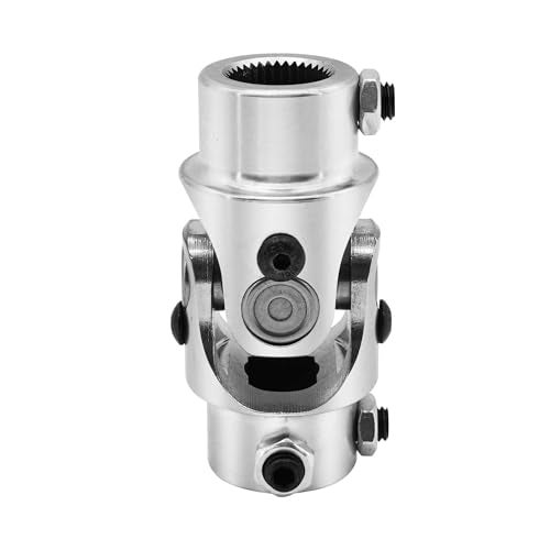 RABROPAR 13/16" 36 Spline X 3/4" DD Single Steering Shaft Universal U Joint Coupling Chrome 3-1/4" Overall Length - Image 3