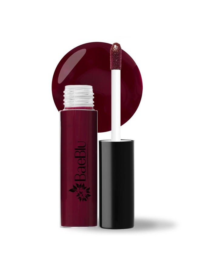 BaeBlu لمعان شفاه نباتي عضوي، 100% مكونات طبيعية غير سامة مرطبة، توت العليق - Image 1