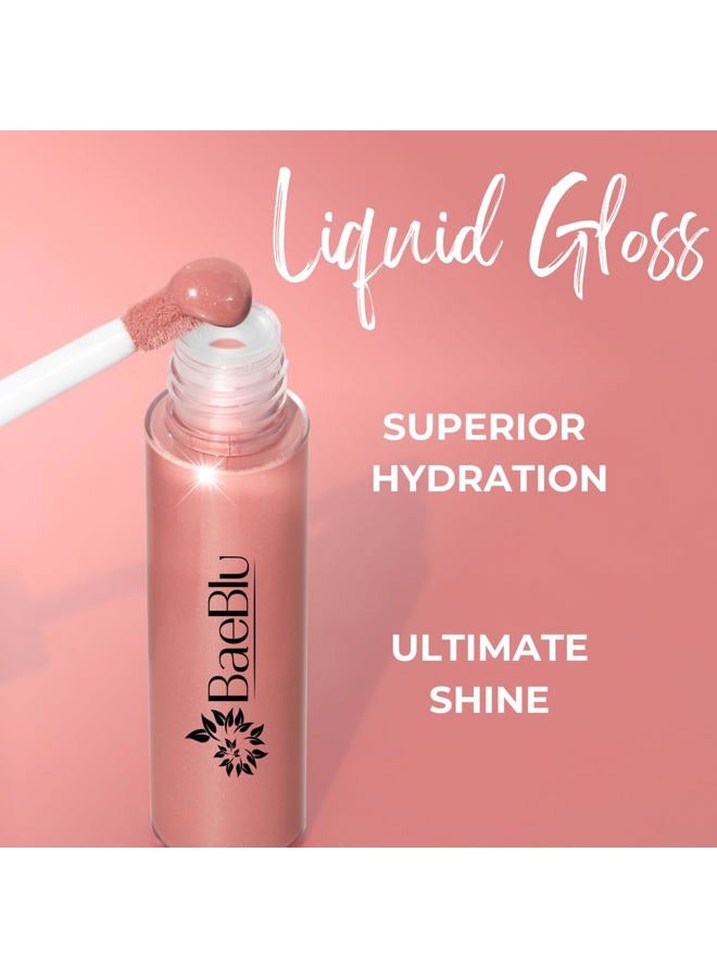 BaeBlu لمعان شفاه نباتي عضوي، 100% مكونات طبيعية غير سامة مرطبة، توت العليق - Image 3
