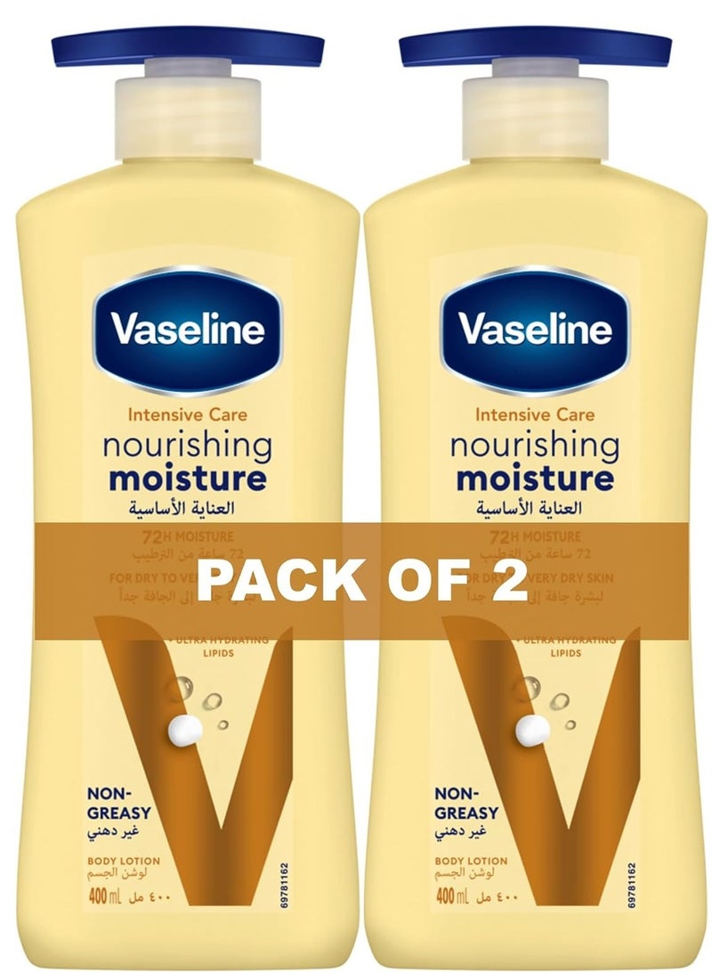 Vaseline intensive care nourishing moisture 2 X 400ml - Image 1