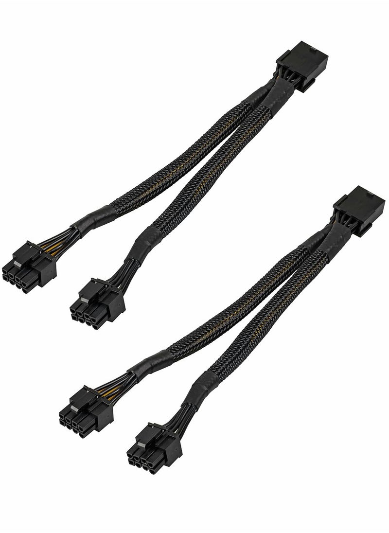 KASTWAVE - Graphics Lines, Graphics Card 8 Pins One Point Two Lines, Graphics Card 8p Extension Cable, Graphics Card Adapter, Braided 20cm, Pci-e Pcie Power Cable 18awg 20cm, with Sleeve - Image 1
