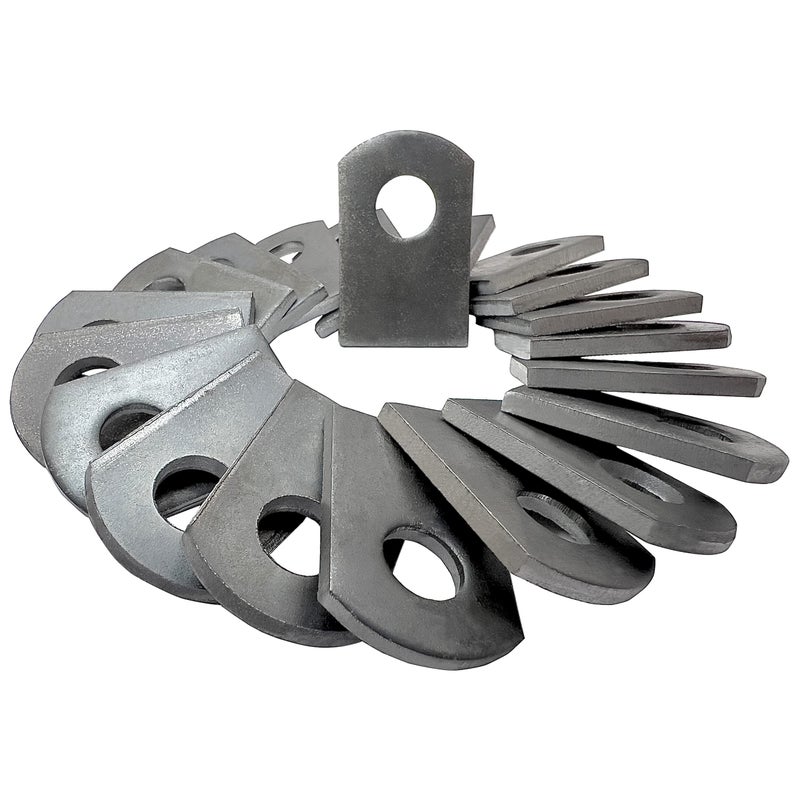 Sidco Supply Weld Tabs  Weld On Steel Tab Flat Tab Brackets  1 W 1 5 H  38 Hole 18 Thickness  Steel Welding Tabs 50 Pack