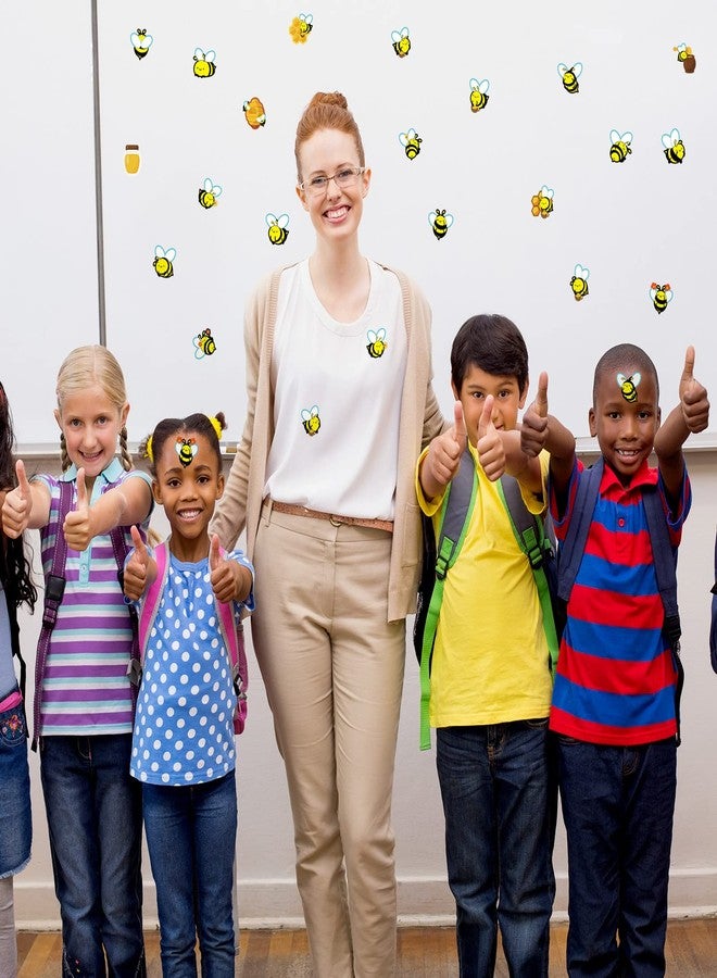 Containlol 500 Pieces Bee Theme Stickers for Kids Classroom Decoration Cute Honey Stickers Summer Waterproof Bee Theme Decals for Teachers Summer Classroom Party Supplies, 20 Styles - Image 4