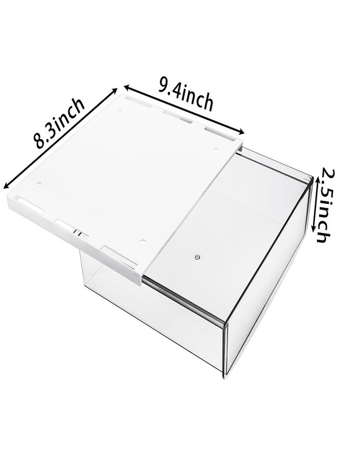 SOUJOY 2 Pack Self-adhesive Under Desk Drawer, Hidden Slide Out Organizer Tray, Plastic Under Table Attachable Hidden Storage Organizer for Office Home School Kitchen Sewing Table - Image 2