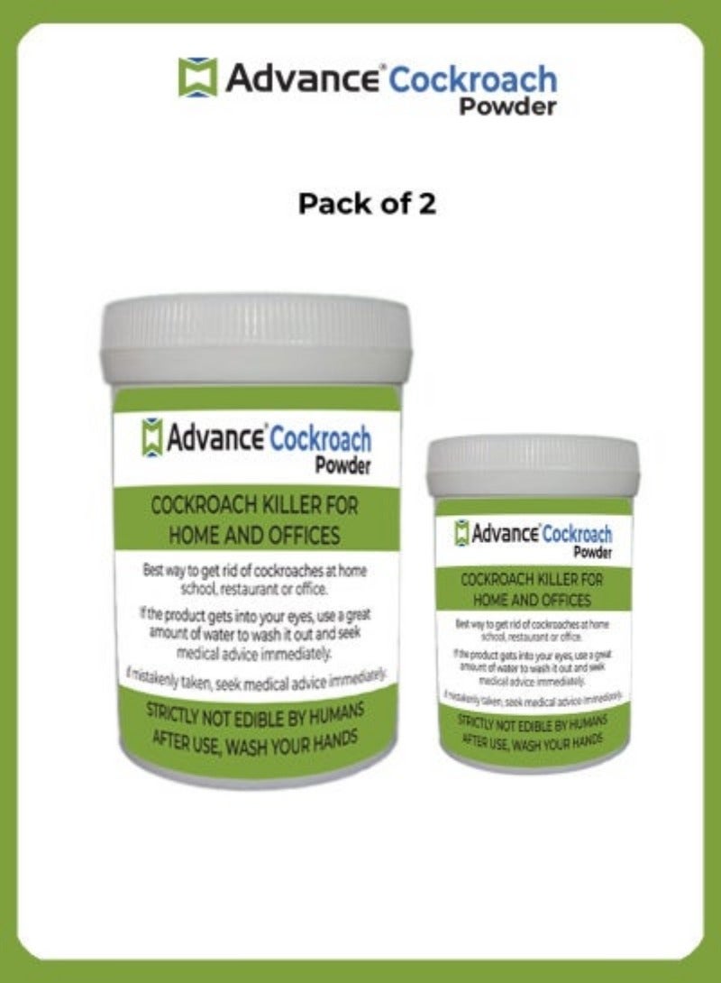 advance Cockroach Powder Protecting Your Family from Roach Threats Pack Of 2 