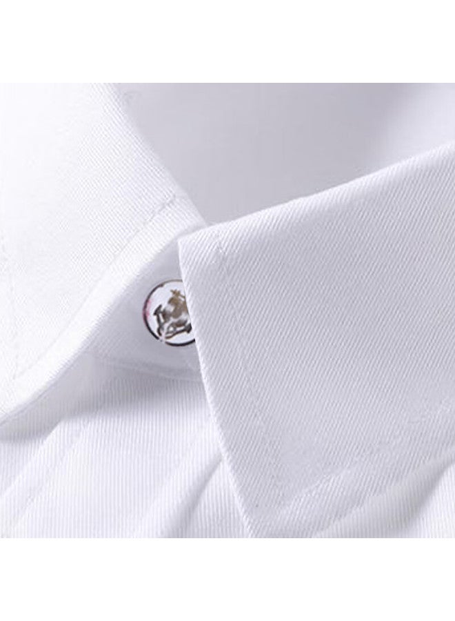 Luobobeibei Children's White Spring Long Sleeve Shirt Performance School Uniform White 160 - Image 4