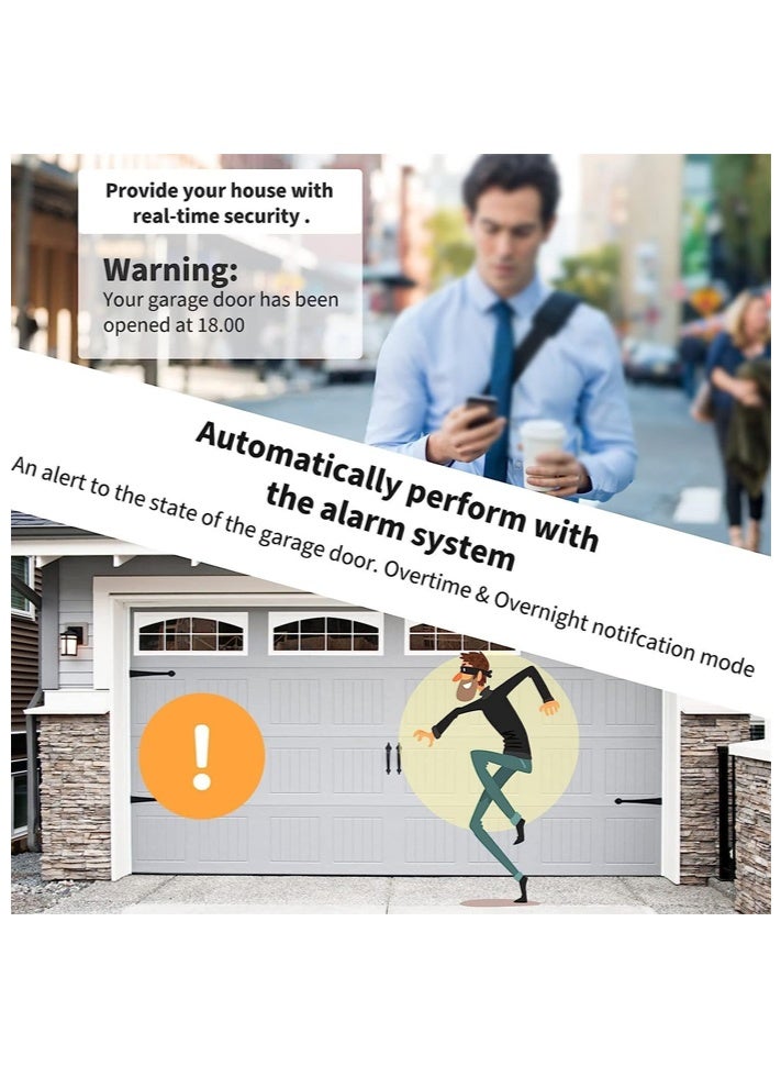 صاروخ فلاير وحدة تحكم مفتاح باب الجراج ذكية من الواي فاي، جهاز تحكم عن بعد من Tuya للتحكم الصوتي الذكي في الباب، متوافق مع Alexa/Google Home/SmartLife/Tuya Wif Control، لا يحتاج إلى مركز - Image 4
