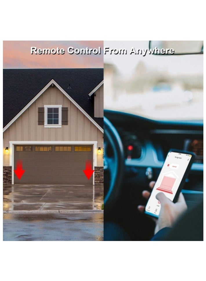 صاروخ فلاير وحدة تحكم مفتاح باب الجراج ذكية من الواي فاي، جهاز تحكم عن بعد من Tuya للتحكم الصوتي الذكي في الباب، متوافق مع Alexa/Google Home/SmartLife/Tuya Wif Control، لا يحتاج إلى مركز - Image 5