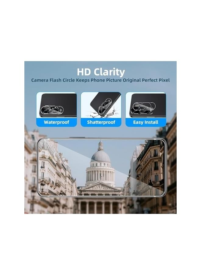 بروماس متوافق مع واقي الشاشة Honor 90 lite من الزجاج المقسى - مضاد للسقوط، ومضاد للخدش، وعالي الوضوح وشفافية عالية، وفيلمين مقسى وفيلمين لحماية العدسات - Image 5